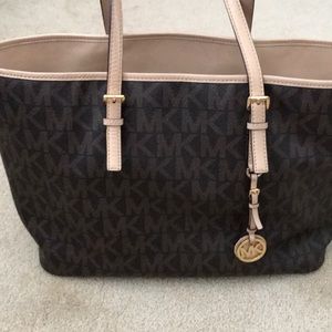 Michael Kors brown leather hand bag